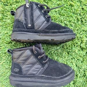 UGG Kids Quilted Black Boots